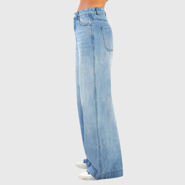 Kayla | Kvinders Casual Baggy Denim Bukser