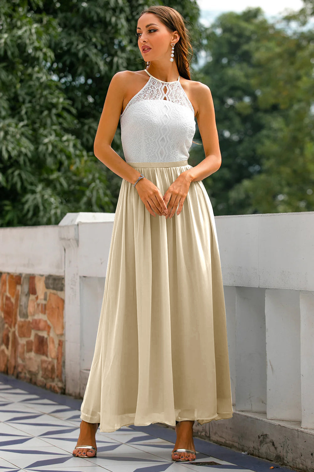 Madison | Kvinders Bryllupsgæst Halter Maxi Kjole
