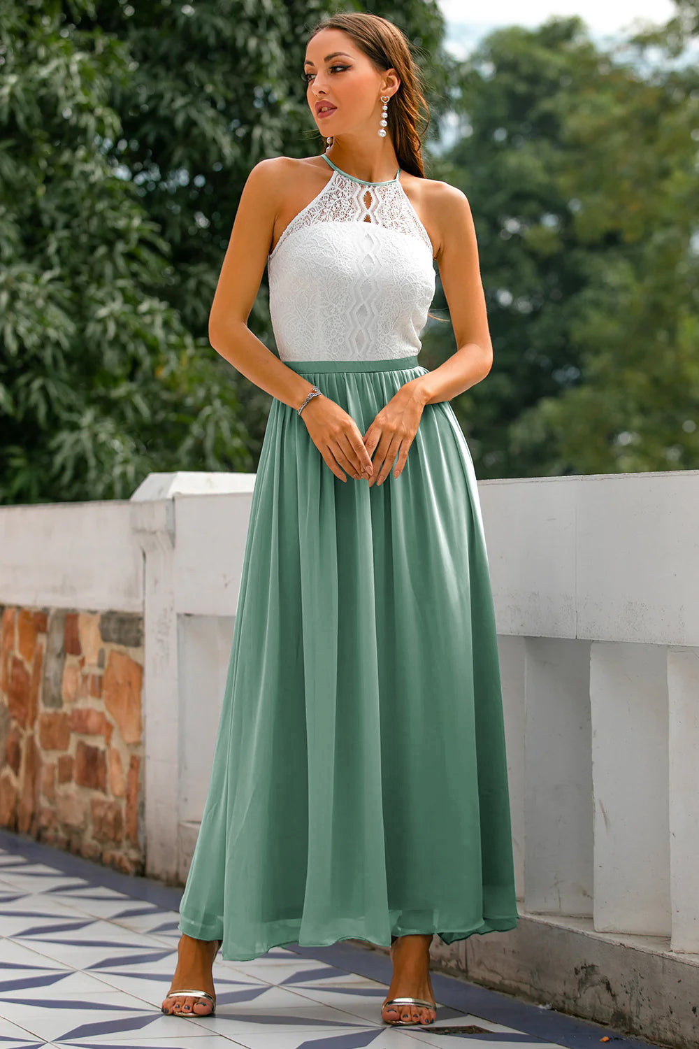 Madison | Kvinders Bryllupsgæst Halter Maxi Kjole