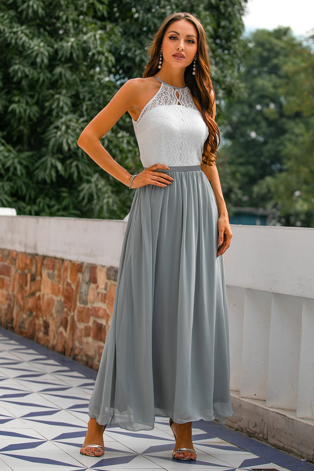 Madison | Kvinders Bryllupsgæst Halter Maxi Kjole