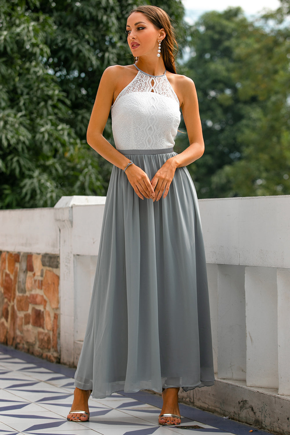 Madison | Kvinders Bryllupsgæst Halter Maxi Kjole