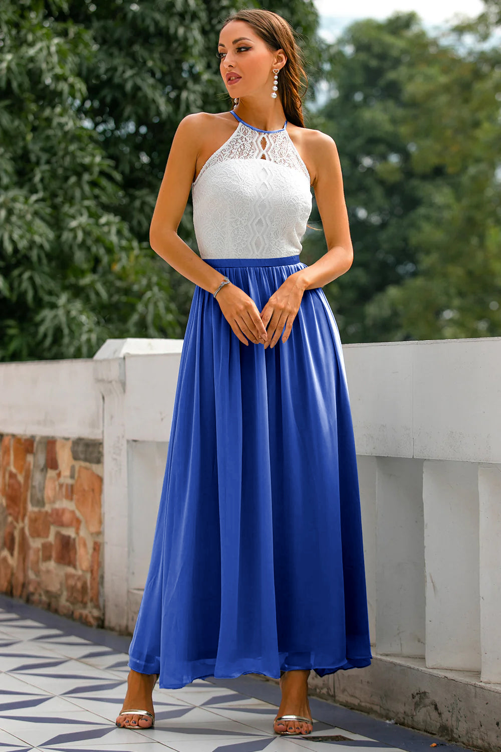 Madison | Kvinders Bryllupsgæst Halter Maxi Kjole