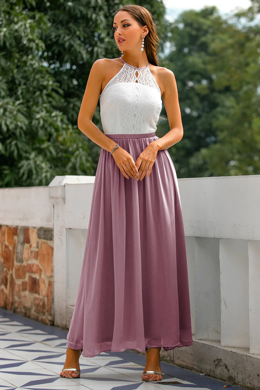 Madison | Kvinders Bryllupsgæst Halter Maxi Kjole